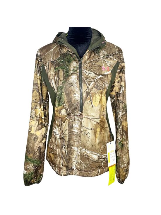 Under Armour Tops - UNDER ARMOUR Half Zip Pullover Scent Control Camo Hunting Jacket Hoodie Medium